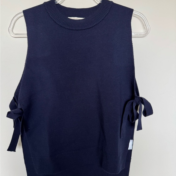 Sézane Cory Jumper XS NWT Merino Wool Marine Jumper - Picture 6 of 10